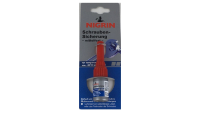 Solutie blocare suruburi NIGRIN albastru, putere medie, 5 grame