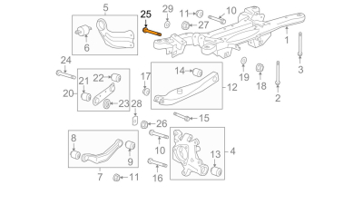 Surub Brat Suspensie Spate Opel 13219181