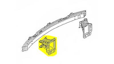 Suport-Absorbant Soc Armatura Bara Fata Stanga-Cap Lonjeron Opel 13231168