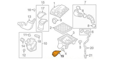 Izolator Filtru Aer Opel 13256899