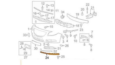Spoiler Fata Dreapta -O.E. Opel 13269823