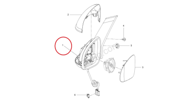 Mecanism Oglinda Stanga Opel 13308359