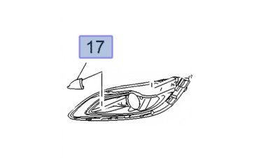 Capacel Grila Proiector Stanga -O.E. Opel 13387232