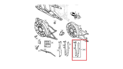 Set Deflector Radiator Opel 1613018