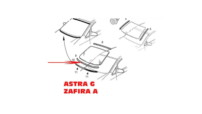 Ornament Sub Parbriz Opel 163862