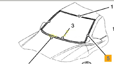 Ornament Parbriz Stanga Opel 24423575