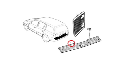 Ornament Interior Fusta Spate Negru -O.E. Opel 9118788