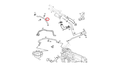 Furtun Racire Carcasa Termostat La Vas Expansiune -O.E. Opel 9128914