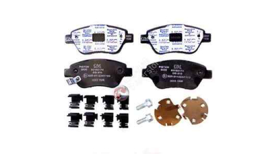 Set placute frana fata Opel Corsa C, Corsa D; ADAM 2012-2019,  pentru discuri de frana ventilat de 257 mm -O.E.  original Opel 93169174