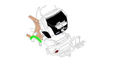 Ornament Aripa Dreapta Spate Opel 94532713