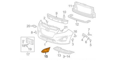 Capac Stanga Bara Fata Opel 95078762