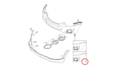 Bara Fata Cu Senzori De Parcare -O.E. Opel 95420373
