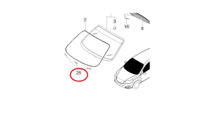 Distantier Parbriz -O.E. Opel 96991915