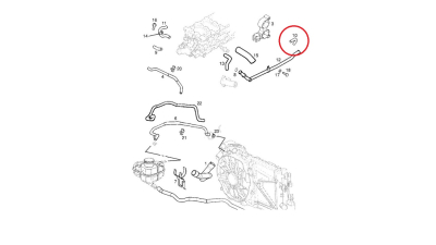 Furtun Racitor Egr - Termostat -O.E. Opel 97300148