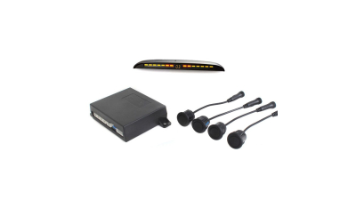 Senzori parcare spate Steelmate , 12 V DC, cu 4 senzori de culoare negru si display LED ,model PTS410M8 