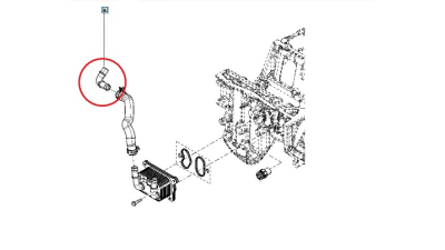 Conducta Intrare Apa radiator ulei Renault Megane 3, Talisman, motorizare diesel, 110259819R,  piesa originala OE