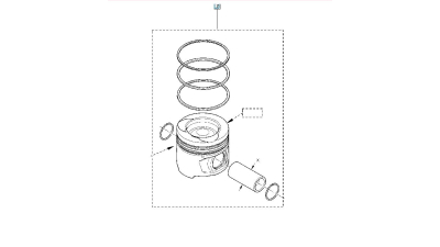 Piston Echipat Cu Segmenti Marcaj K, 26mm Renault Scenic 2 Clio 3 motor 1.5dci, pret per piston, 120A13696R,  piesa originala OE
