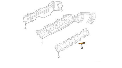 Ax Filetat, Renault Nissan 14064jg30a Stift ; Prezon Autofiletat Motor , Evacuare