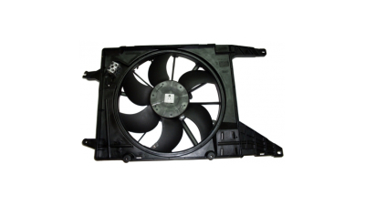 Electroventilator DACIA LOGAN 2004-2012, LOGAN EXPRESS, LOGAN MCV, SANDERO 2008-2012; motorizari 1.4/1.6/1.5 dci modele cu AC, GMV radiator, 214815057R,  piesa originala OE