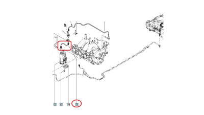 Conducta Vapori benzina de la Canistra carbon Dacia Logan 2 2012-2018, Logan MCV II; Sandero II 2012-2018; motorizari 0.9 TCE; 1.2 16V; 1.6 MPI; 1.6 16V;, 223203415R,  piesa originala OE