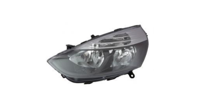 Far Stanga RENAULT CLIO III 03.2011-2014 electric, reflector negru, tip bec H7+H7, 260605371R,  piesa originala OE