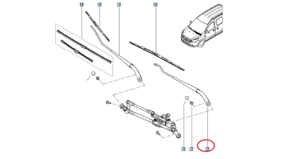 Brat Stergator Parbriz Stanga Fata Dacia Dokker 09.2015-; Dokker Van, Lodgy 09.2015-; Renault 288817021r