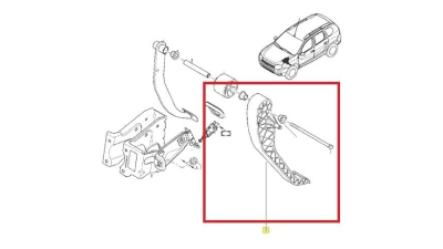 Pedala Ambreiaj Dacia Duster 2010-11.2015, 465406466R,  piesa originala OE