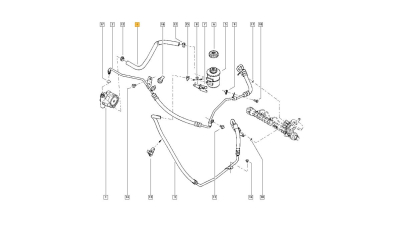 Conducta Alimentare rezervor servodirectie - pompa Dacia Logan 2004-; Sandero 2008- motorizare 1.4/1.6 MPI;, 497175457R,  piesa originala OE