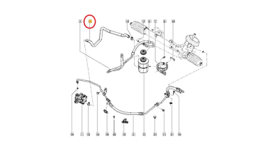 Conducta Alimentare pompa servodirectie Dacia Duster 2010- motorizare 2.0 16V, 497179278R,  piesa originala OE