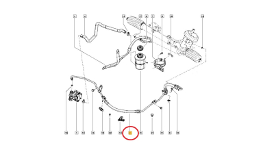 Conducta Alimentare pompa servodirectie Dacia Duster 2010-01.2014 motorizare 2.0 16V (cutie cu 4 trepte), 497201936R,  piesa originala OE
