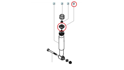 Tampon Superior Fixare Amortizor spate Dacia SuperNova, 6001542529,  piesa originala OE