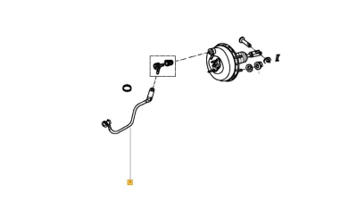Tub De Depresiune Dacia Solenza, furtun supapa servofrana, 6001546558,  piesa originala OE