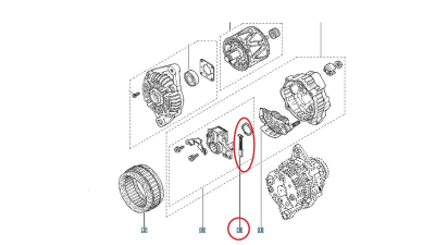 Perii Alternator Dacia Logan 2004-2012 Sandero 2008-2012 motorizare 1.4/1.6 MPI, 6001547553,  piesa originala OE