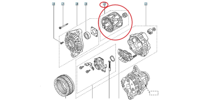 Rotor Alternator 110A Dacia Logan 2004-2012, Sandero 2008-2012,, 6001547561,  piesa originala OE