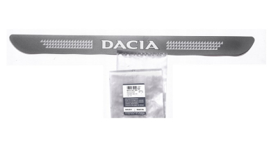 Ornament Prag usa fata Dacia Logan 2004-2009, folie pe prag in interior stanga/dreapta, 6001547599,  piesa originala OE