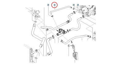 Conducta Intrare Vas Expansiune Dacia Logan 2004-2012 1.5 dci, 6001548460,  piesa originala OE