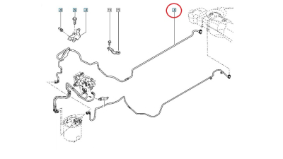 Conducta Combustibil Tur Cu Pompa Amorsare Dacia Logan 2004-10.2007, Logan MCV 2007-10.2007 motor 1.5 dci, 6001548507,  piesa originala OE