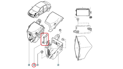 Element Inchidere Cutie Sigurante Dacia Logan 2004-04.2007; suport, 6001548526,  piesa originala OE