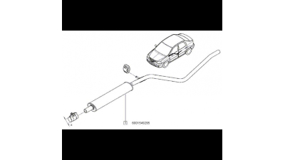 Toba intermediara Esapament DACIA LOGAN 2004-2012 motorizare 1.6 16V, 6001549295,  piesa originala OE