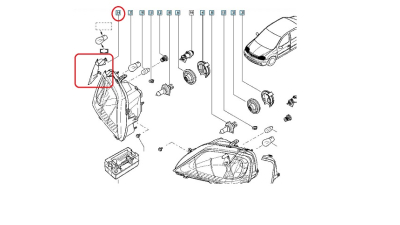 Ornament Far - aripa Fata dreapta Dacia Logan 2004-05.2007, 6001549449,  piesa originala OE