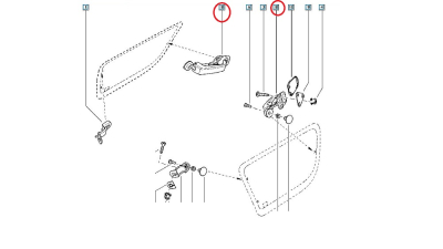 Zavor Geam Custoda spate Dacia Lodgy, maner, 6001549665,  piesa originala OE