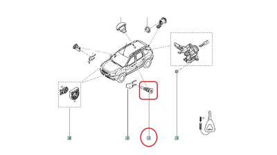 Zavor Usa Fata Stanga Dacia Duster 2010-2018, butuc yala, 6001550787,  piesa originala OE