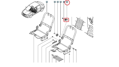 Maner Reglaj Scaun fata sofer Dacia Logan 2004-2012 Sandero 2008-2012 Duster 2010-06.2015, 6001551591,  piesa originala OE