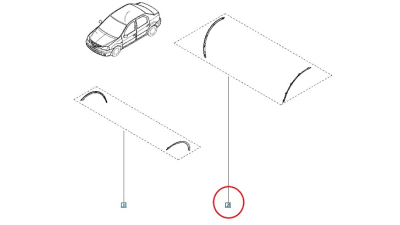 Set Ornamente Aripa Spate Dacia Logan MCV 2007-2012 protectii aripi, 6001998318,  piesa originala OE