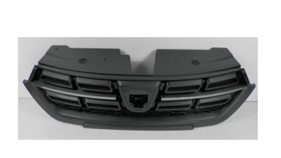 Grila Calandru masca fata Dacia Dokker 2018-, Lodgy Stepway 2018- neagra cu ornament negru, cu 2 ornamente cromate, 623104154R,  piesa originala OE