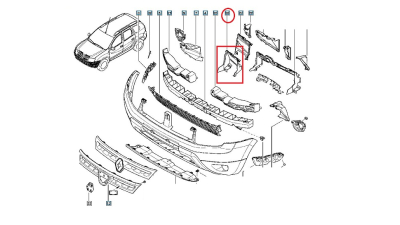 Deflector Aer Dacia Duster 2013-2018, 628109962R,  piesa originala OE
