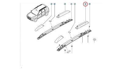 Capac Bara Portbagaj Pavilion Spate Stanga Dacia Duster 2013-2018 Renault 738871956r