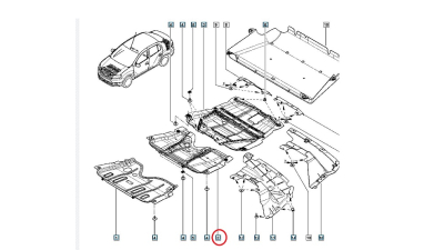 Scut Motor Dacia Sandero 2 2012- metalic, 758906858R,  piesa originala OE