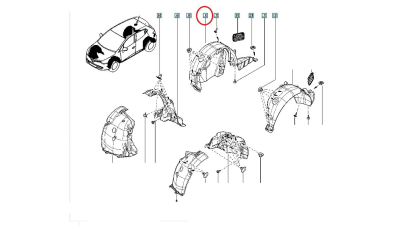Carenaj Punte Spate Renault Clio 4 ; 767483362r Partea Dreapta