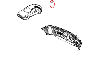 Bara Spate Renault Megane 1 Cabriolet 1995-2002 grunduita, 7701470334,  piesa originala OE